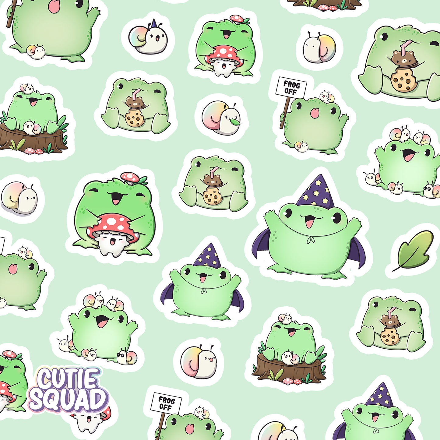CutieSquad Sticker Sheet Frog Cult