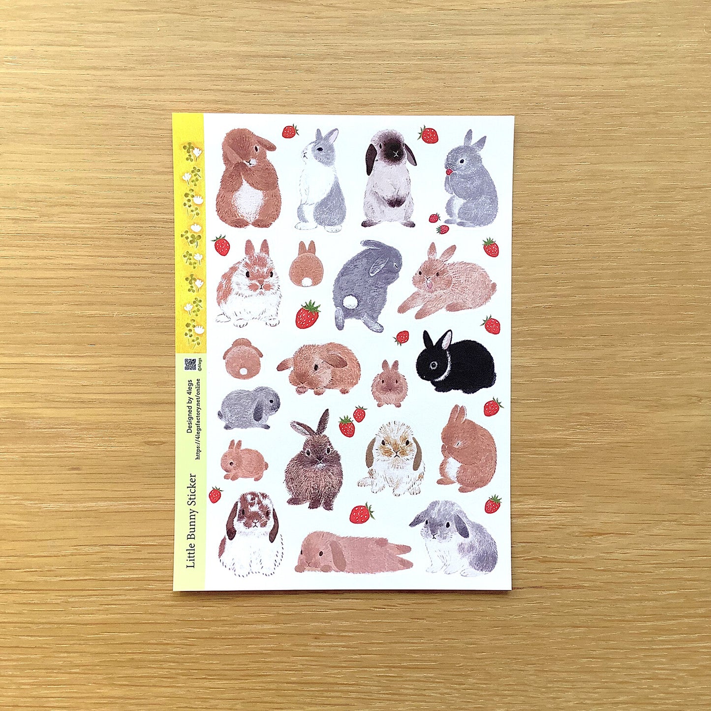 4 legs Sticker Sheet Rabbit