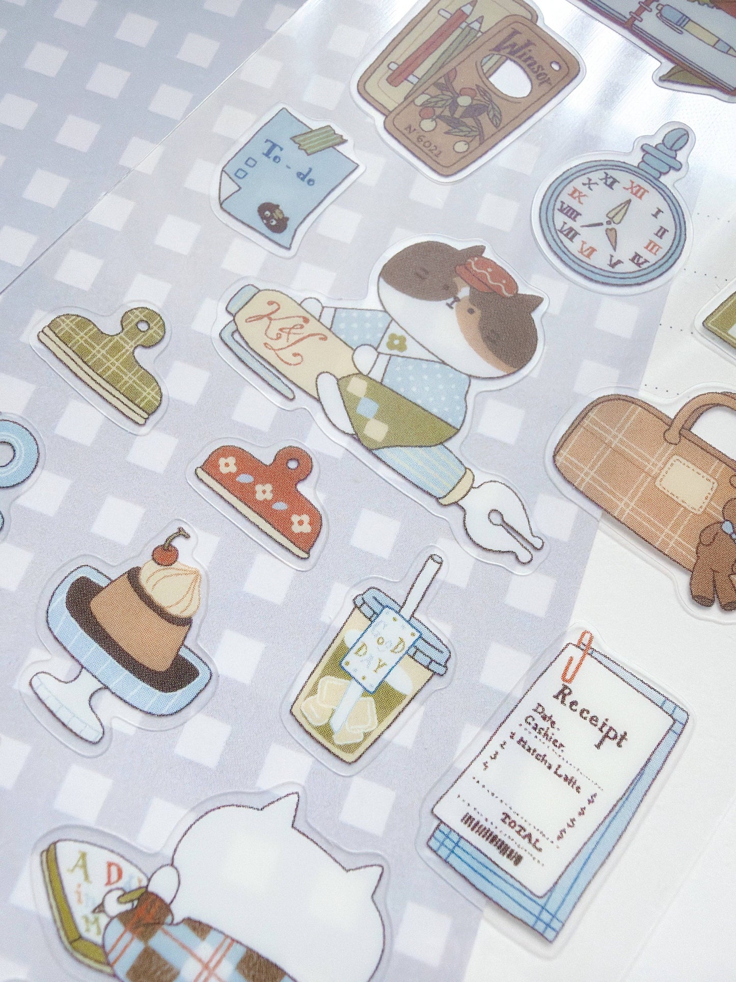 Kuboandlucy x Idiot Sandwich | Café Journaling Sticker Sheet