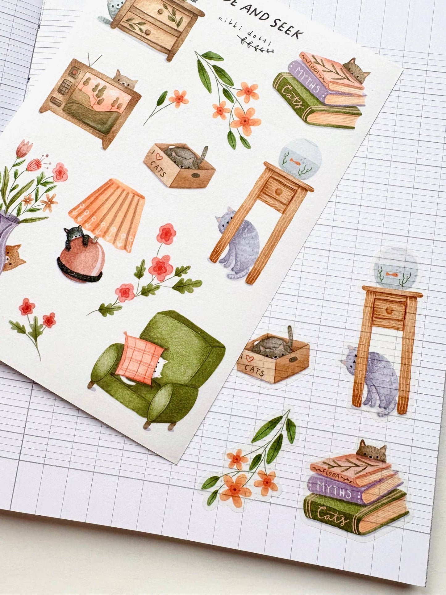 Nikki Dotti -Sticker Sheet - Hide and Seek