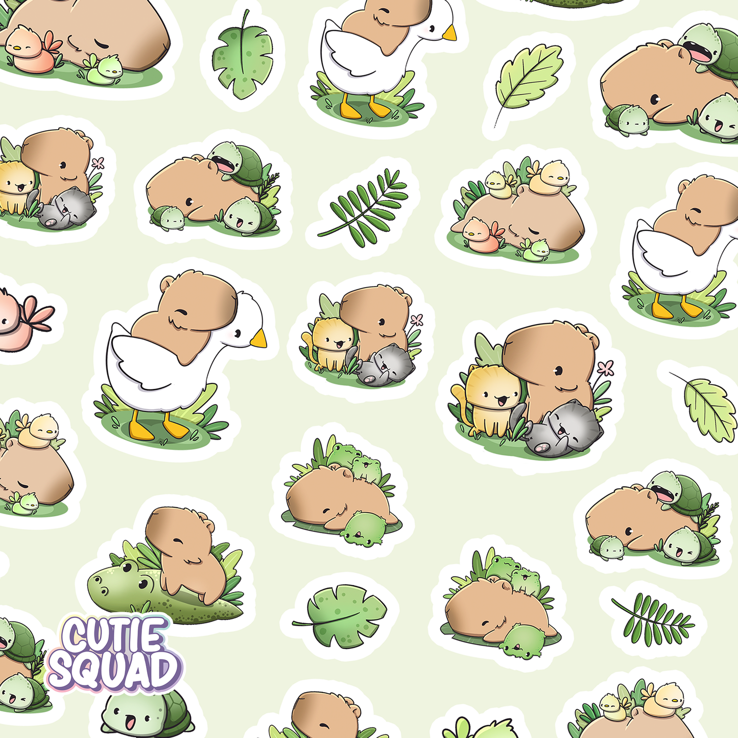 CutieSquad Sticker Sheet Capy & Friends