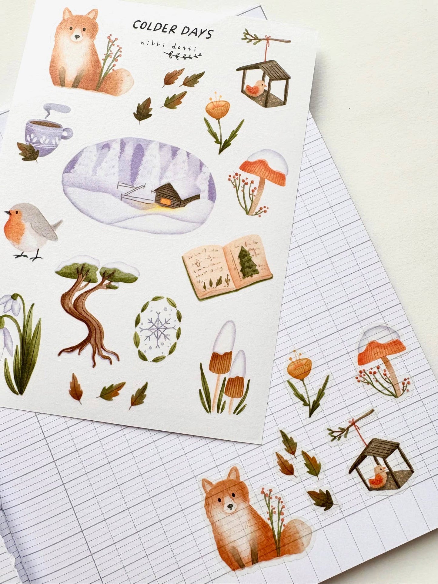Nikki Dotti- Sticker Sheet- Colder days
