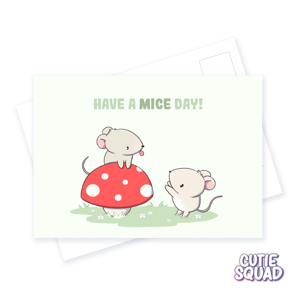 CutieSquad Postcard Mice Day