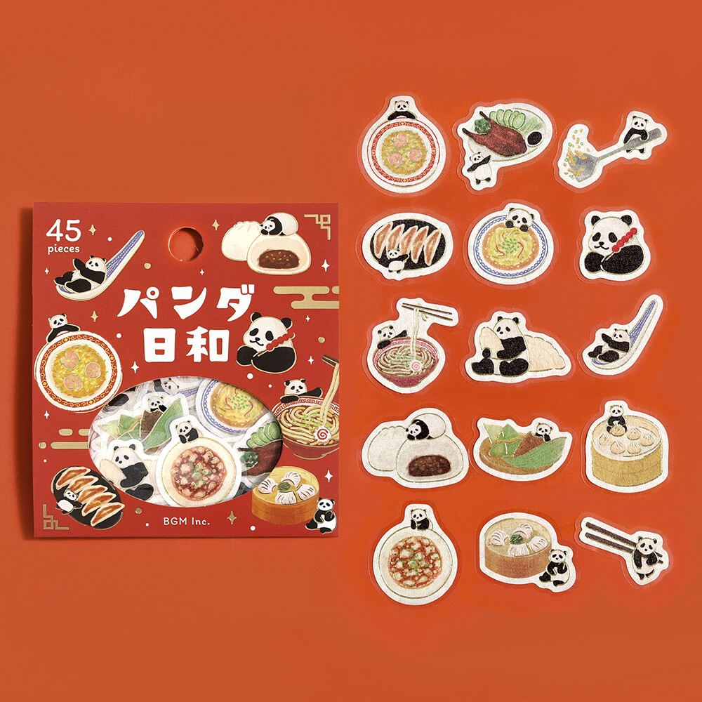 BGM Seal Flake Stickers Petit Story Panda Food