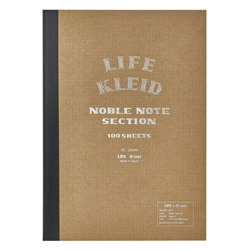 KLEID&LIFE Noble Note Notebook Camel A5 Grid 2mm
