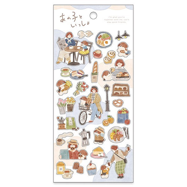 Mind Wave Sticker Sheet Girl With Dog
