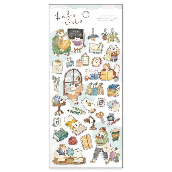 Mind Wave Sticker Sheet Girl With Polar Bear