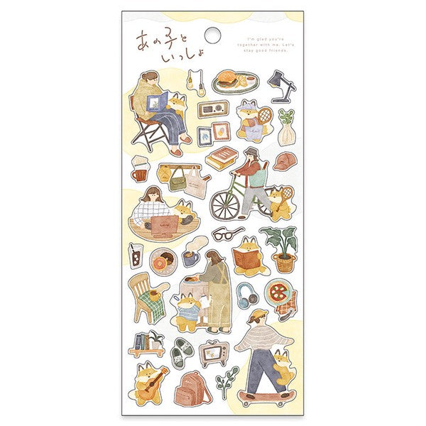 Mind Wave Sticker Sheet Girl With Fox