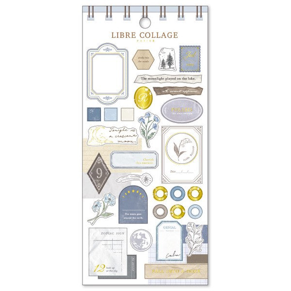 Mind Wave Sticker Sheet Libre collage Blue