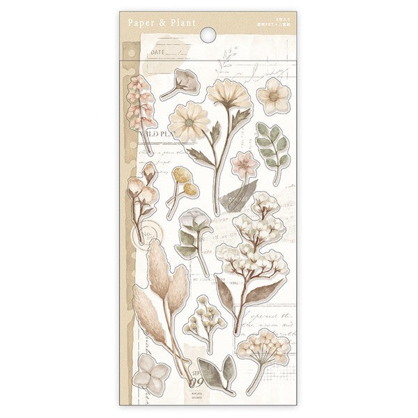 Mind Wave Sticker Sheet Paper And Plant Beige