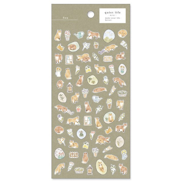 Mind Wave Sticker Sheet Quiet Life Mini Fox
