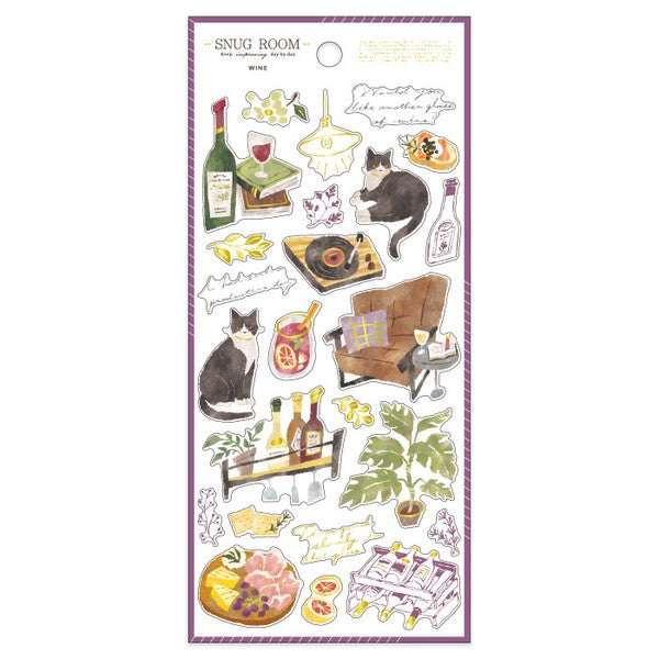 Mind Wave Sticker Sheet Snug Room Wine