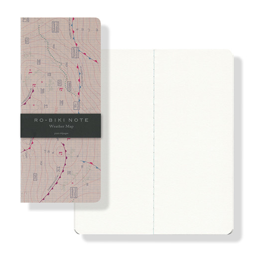 Ro-biki note notebook Weather Map Plain