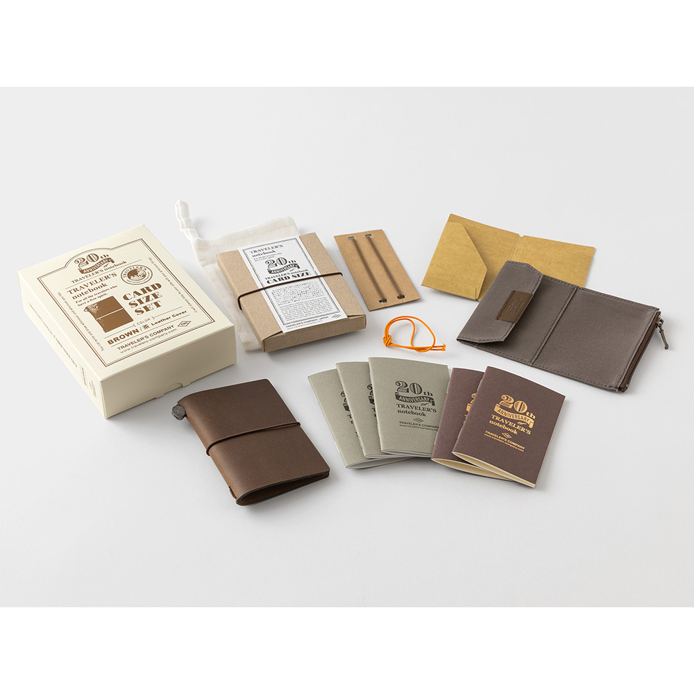 Travelers Notebook 20th Anniversary Card Size Brown
