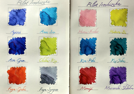 Pilot Iroshizuku swatch
