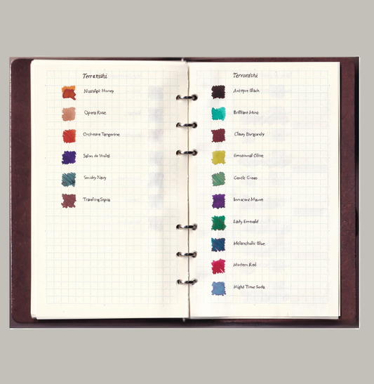Teranishi Fountain Pen Ink Swatches