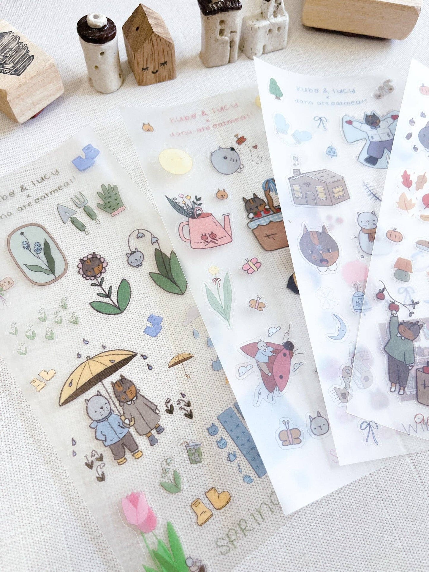 Kuboandlucy x Dana Ate Oatmeal Four seasons Sticker Sheet Spring