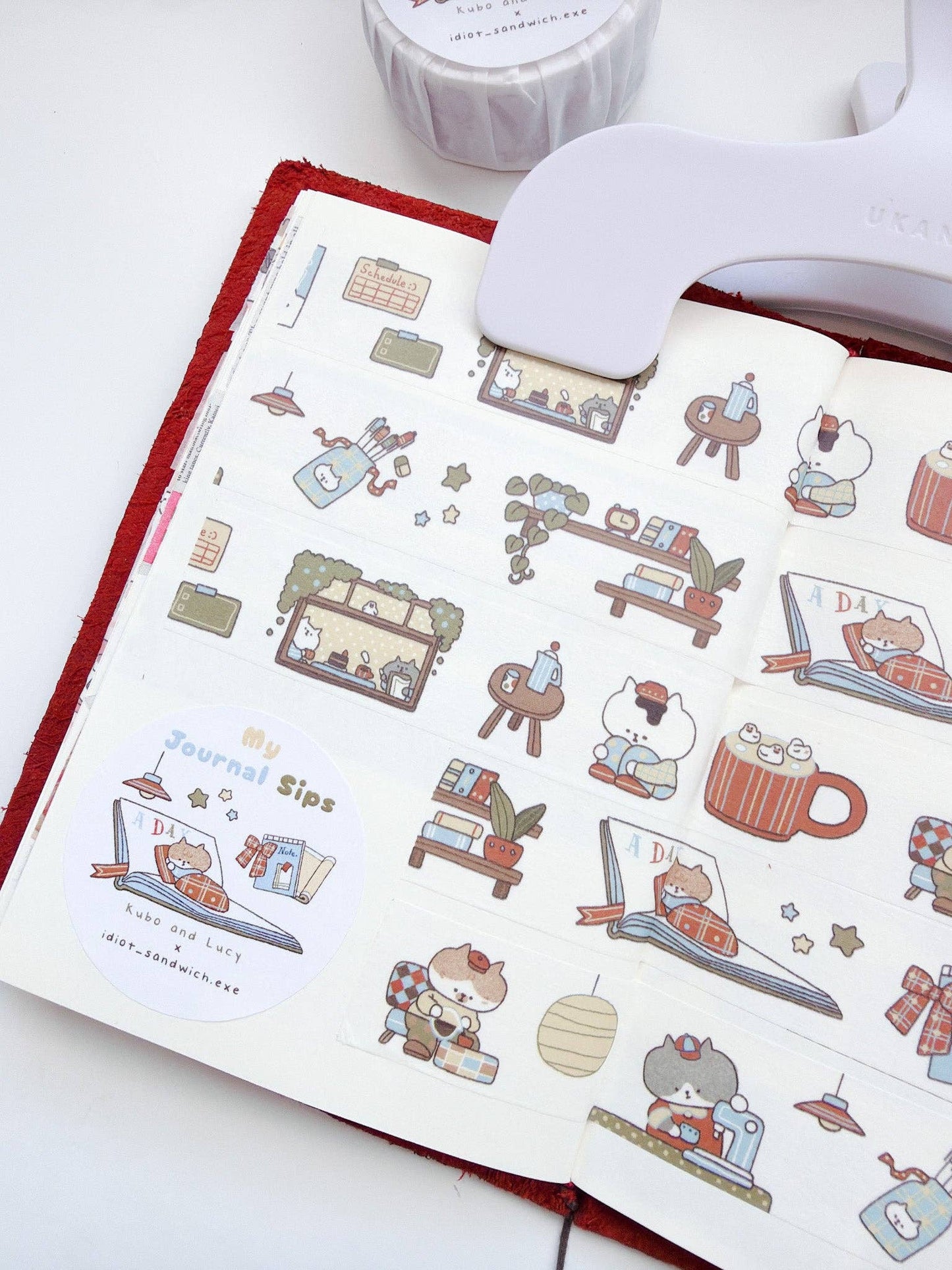 Kuboandlucy x Idiot Sandwich My Journal Sips V.1  Washi Tape