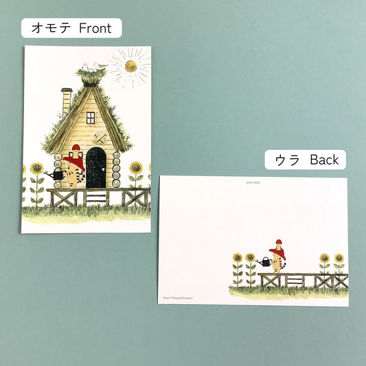 4 legs Postcard Kinoko-neko Summer