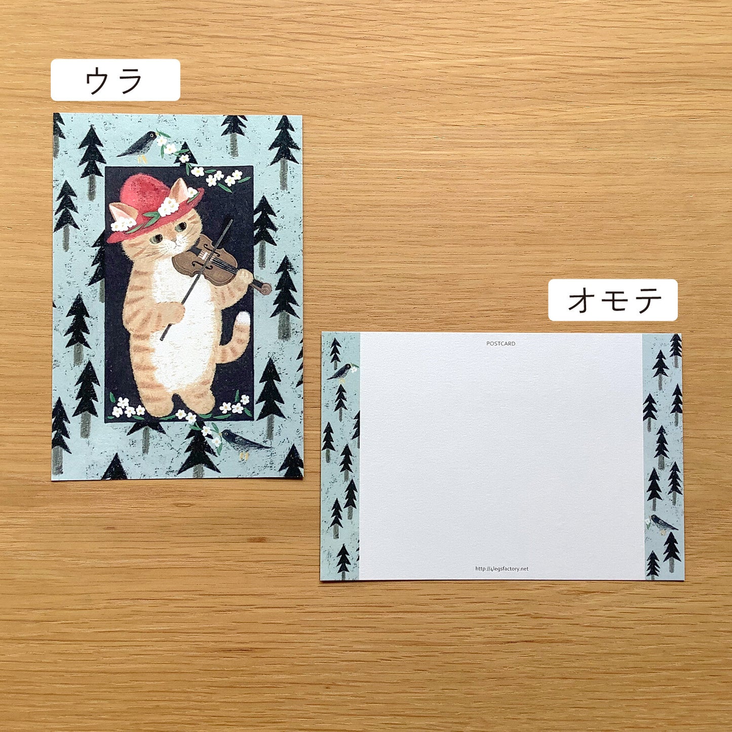 4 legs Postcard Cat #7