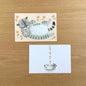 4 legs Postcard Pet my belly Gray Tiger Cat