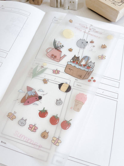 Kuboandlucy x Dana Ate Oatmeal Four seasons Sticker Sheet Spring