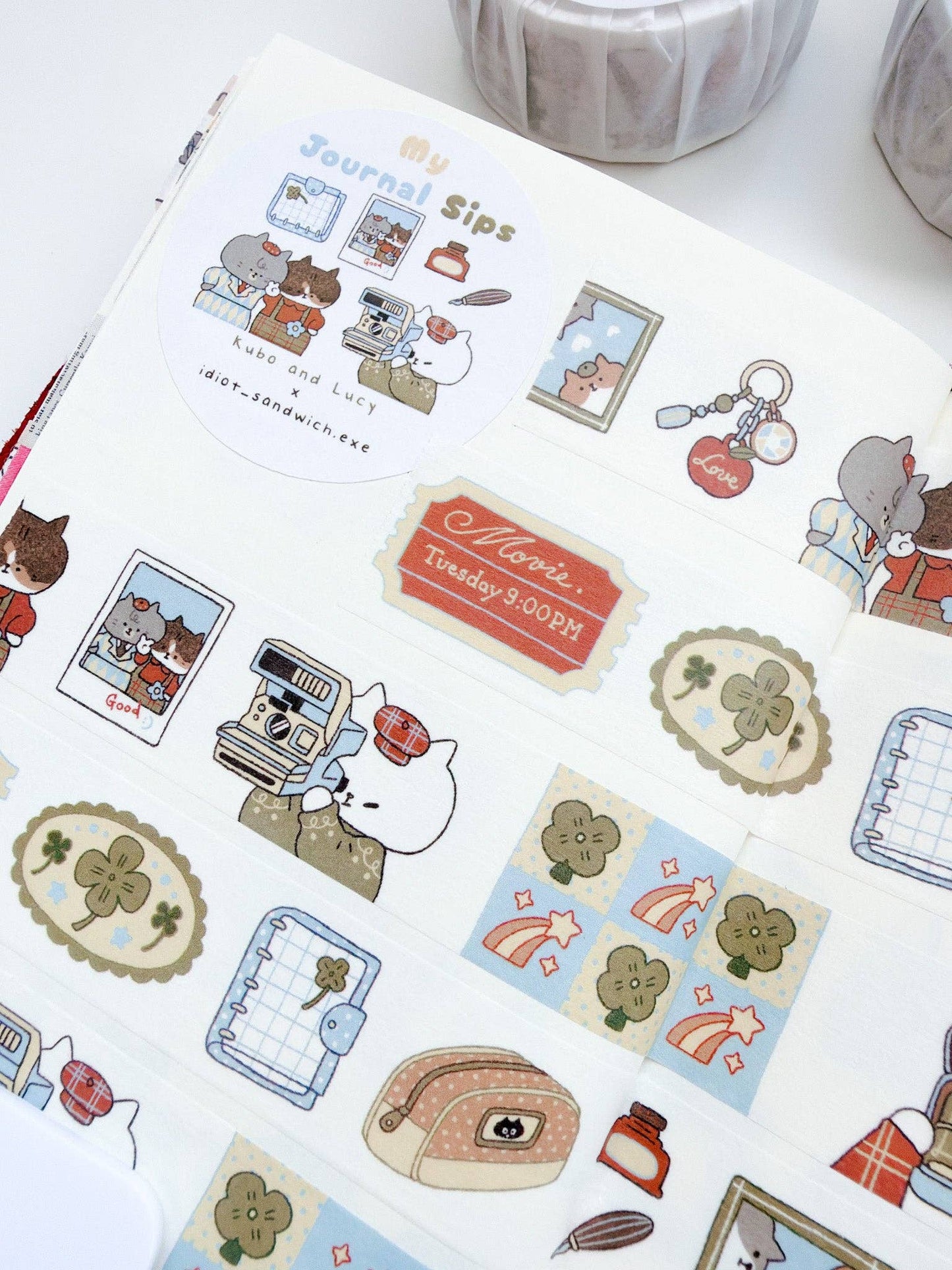 Kuboandlucy x Idiot Sandwich My Journal Sips V.2 (Polaroid) Washi Tape