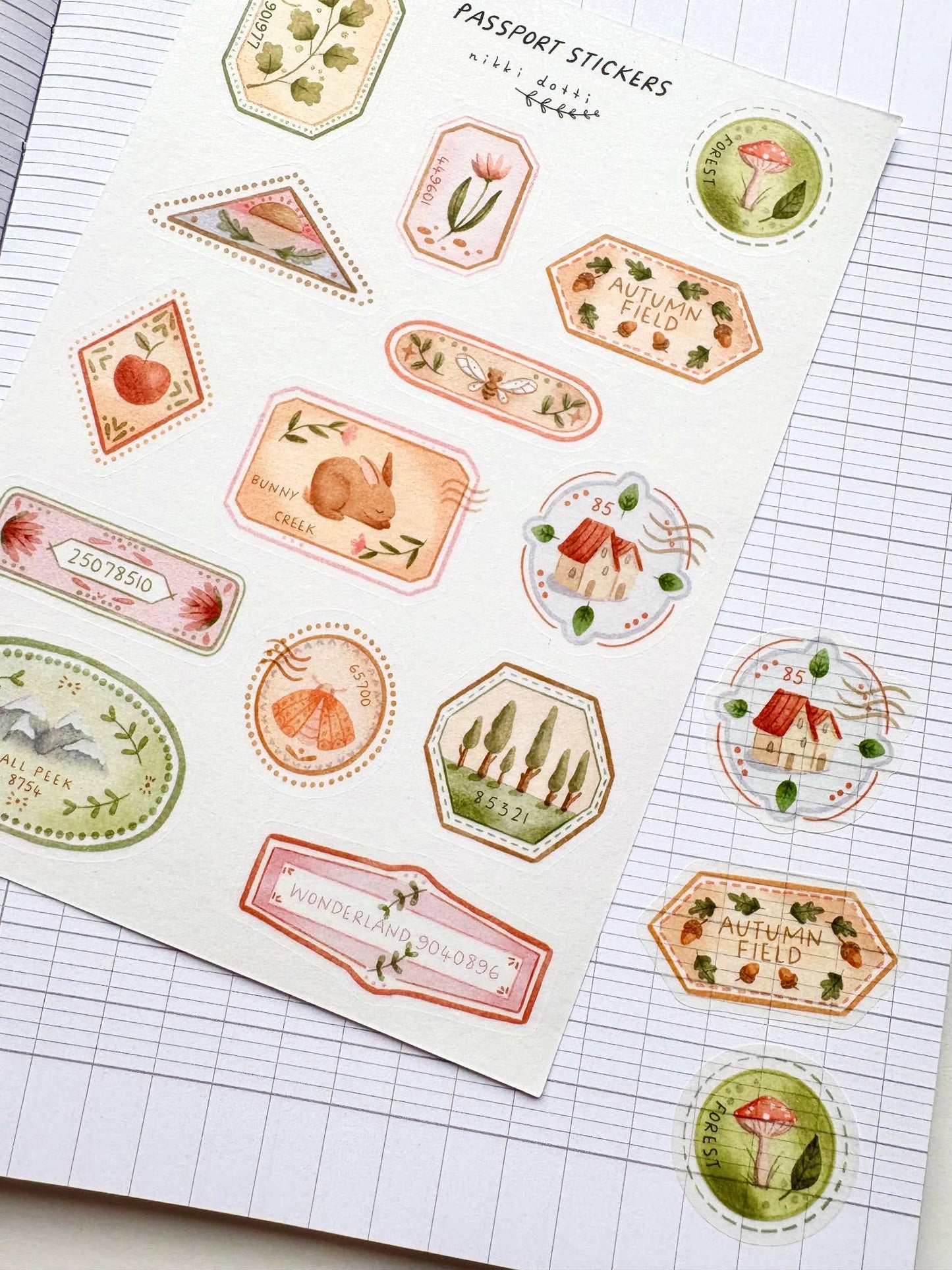 Nikki Dotti - Sticker Sheet - Passport