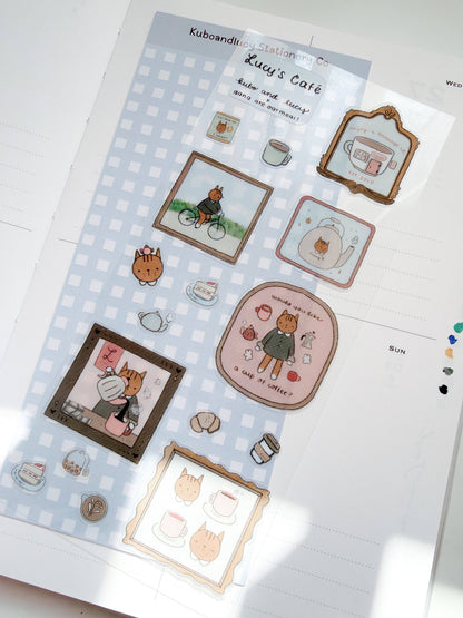 Kuboandlucy x Dana Ate Oatmeal Lucy's Cafe Sticker Sheet