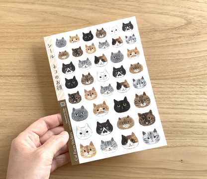 4 legs Sticker Sheet Cat Faces Stickers