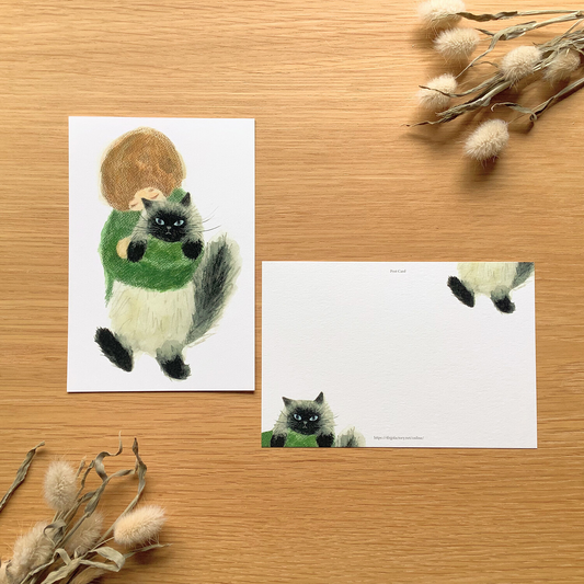 4 legs Postcard Us and the Cat V2