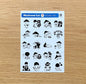 4 legs Sticker Sheet Mushroom Cat #1