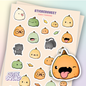 CutieSquad Sticker Sheet Kawaii Pumpkins