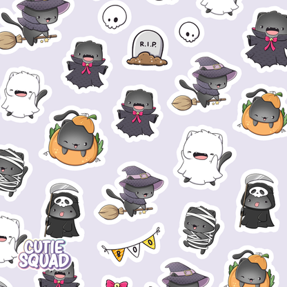 CutieSquad Sticker Sheet Spooky Cats
