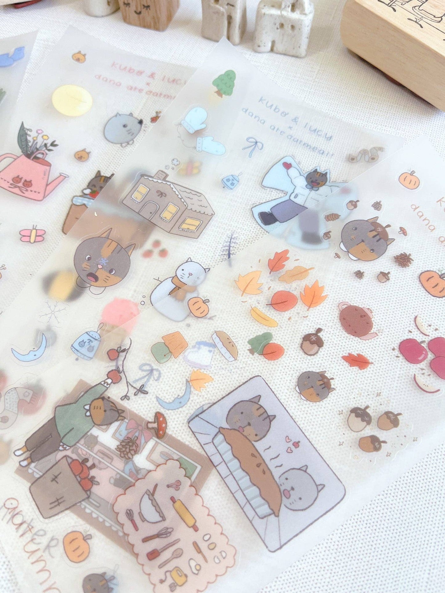 Kuboandlucy x Dana Ate Oatmeal Four seasons Sticker Sheet Spring