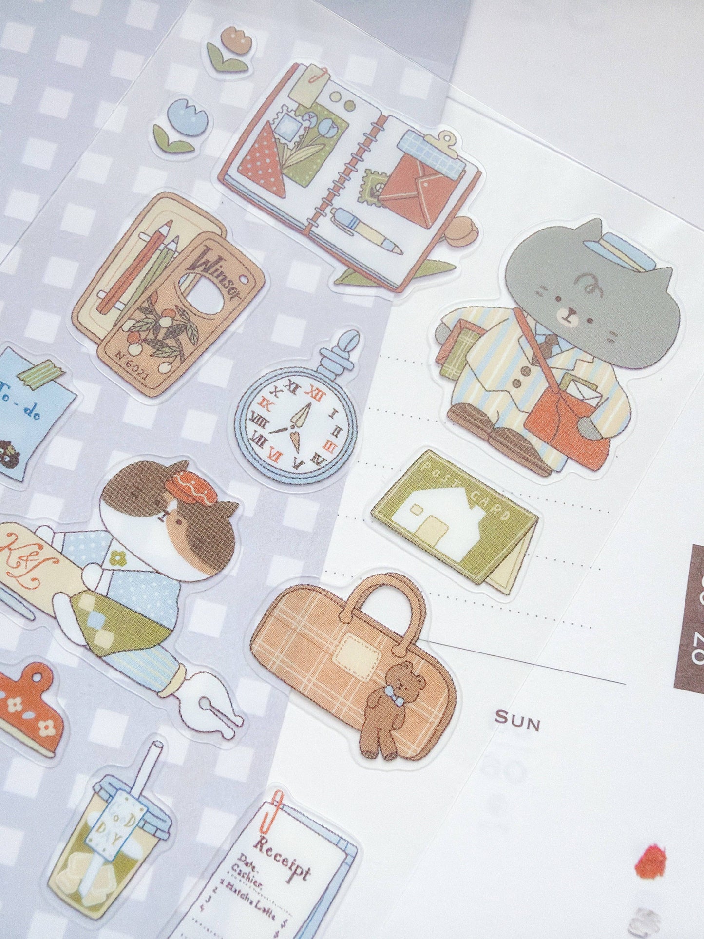 Kuboandlucy x Idiot Sandwich | Café Journaling Sticker Sheet