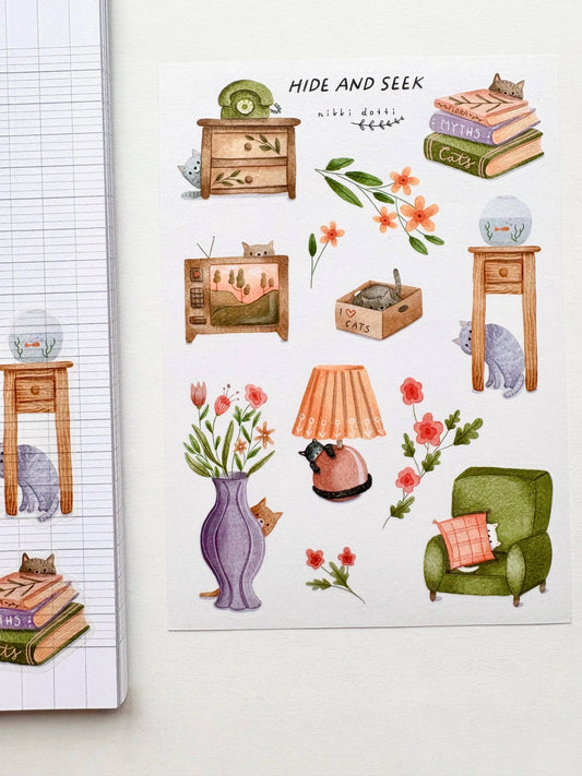 Nikki Dotti -Sticker Sheet - Hide and Seek