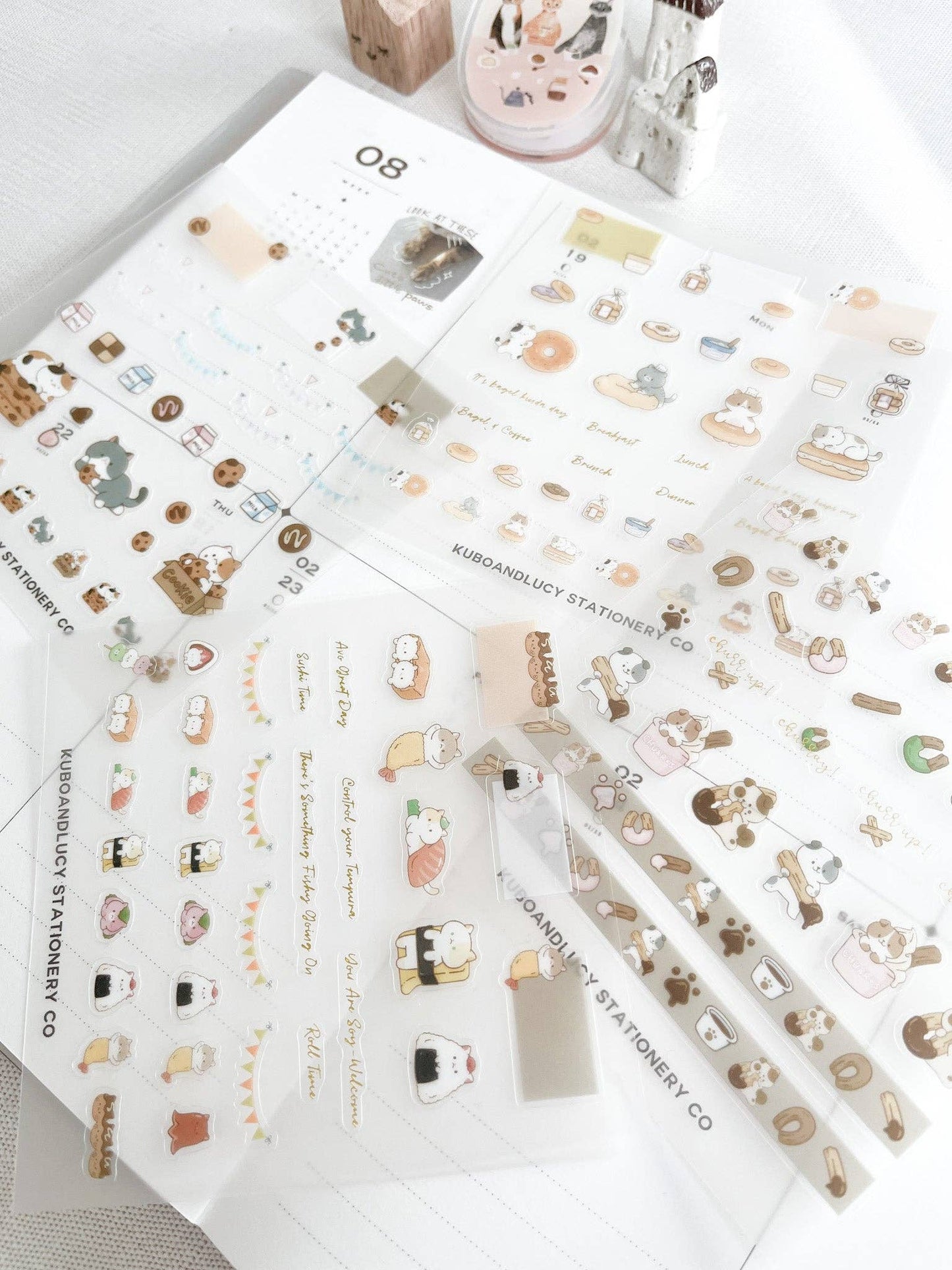 Kuboandlucy Stationery Co | Sticker Sheet Cookie Cat