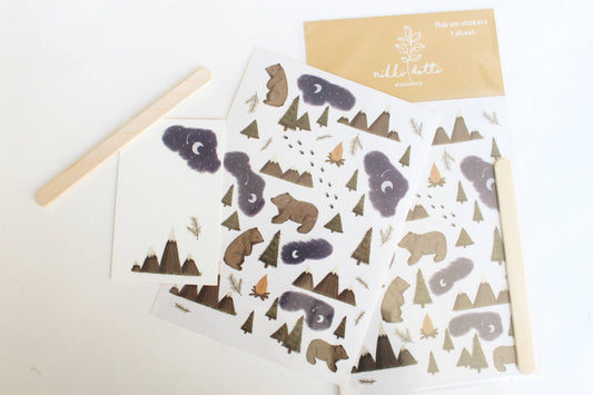 Nikki Dotti-Rub on stickers - Into the Mountains
