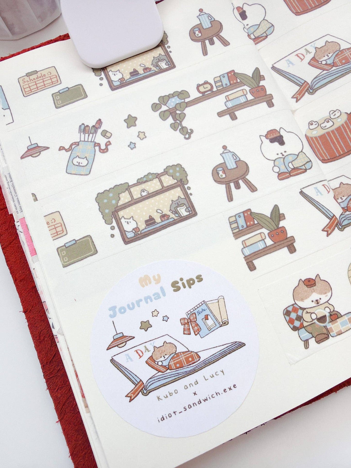 Kuboandlucy x Idiot Sandwich My Journal Sips V.1  Washi Tape