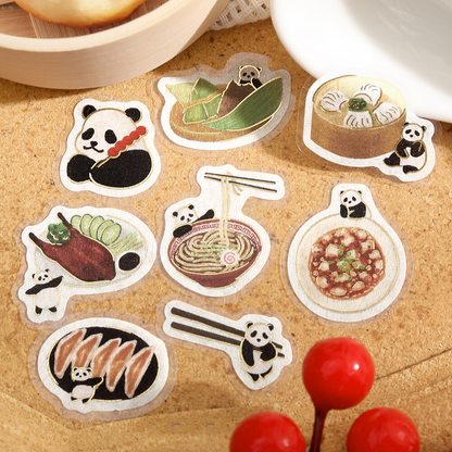 BGM Seal Flake Stickers Petit Story Panda Food