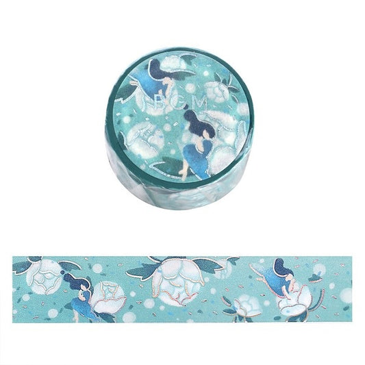 BGM Washi Tape Tale of Flowers Blue