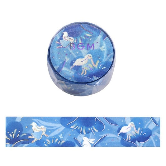 BGM Washi Tape Tale of Flowers Dark Blue
