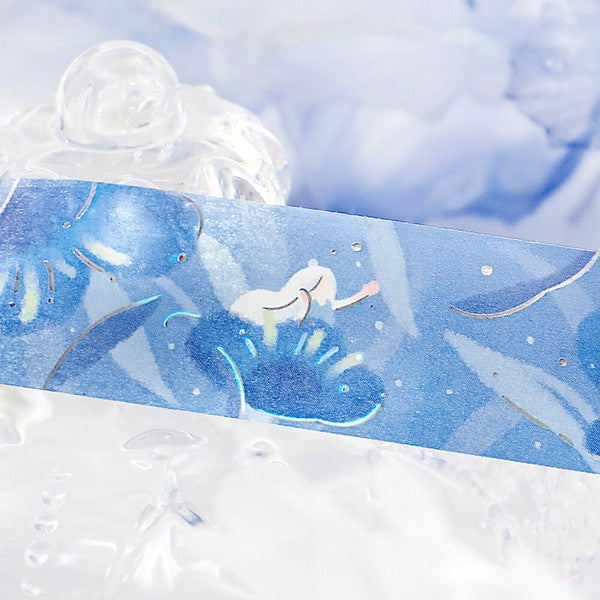 BGM Washi Tape Tale of Flowers Dark Blue