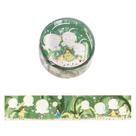 BGM Washi Tape Tale of Flowers Green