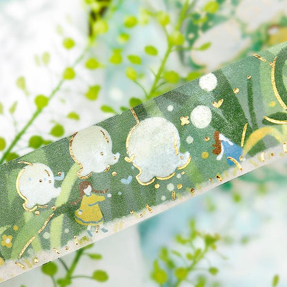 BGM Washi Tape Tale of Flowers Green
