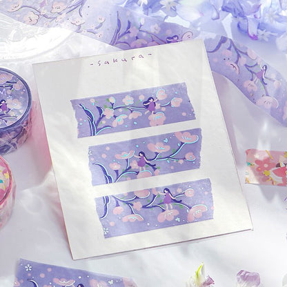 BGM Washi Tape Tale of Flowers Purple