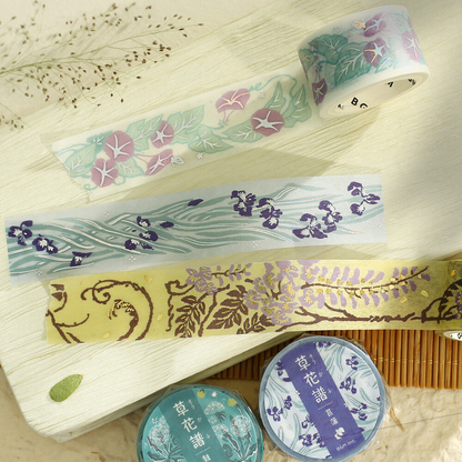 BGM Washi Tape Flowers and Leaves Wisteria