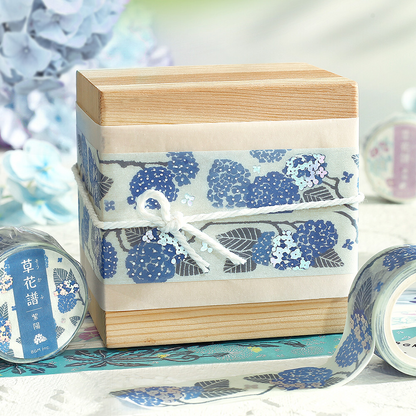 BGM Washi Tape Flowers and Leaves Hydrangea