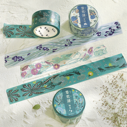 BGM Washi Tape Flowers and Leaves Dandelion